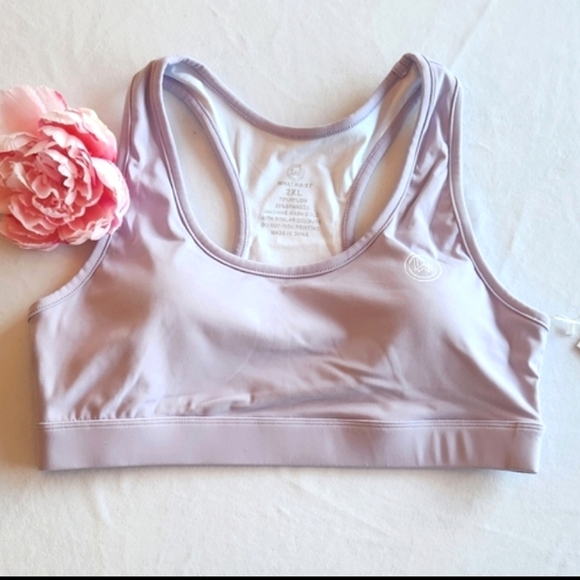 🏷️WHAT WAIST FUSION LIGHTWEIGHT SPORTS BRA - LILAC 2XL - Picture 6 of 9